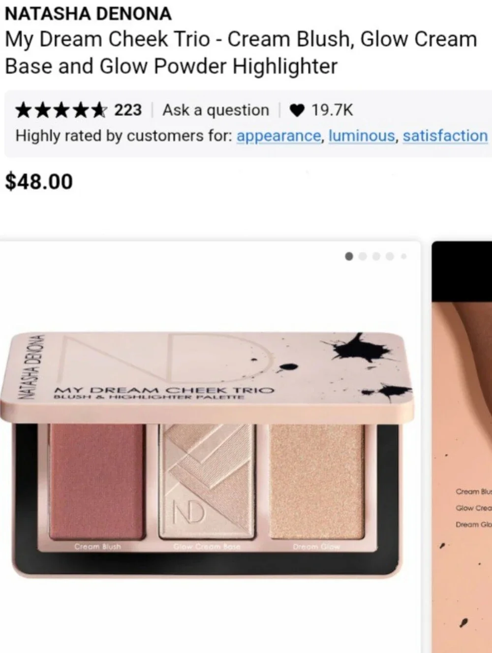 NATASHA DENONA My Dream Cheek Trio Palette